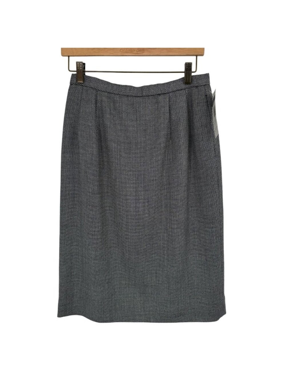 Pendleton Petite seasonless Wool Pencil Skirt navy blue pattern USA Size 10Pnew